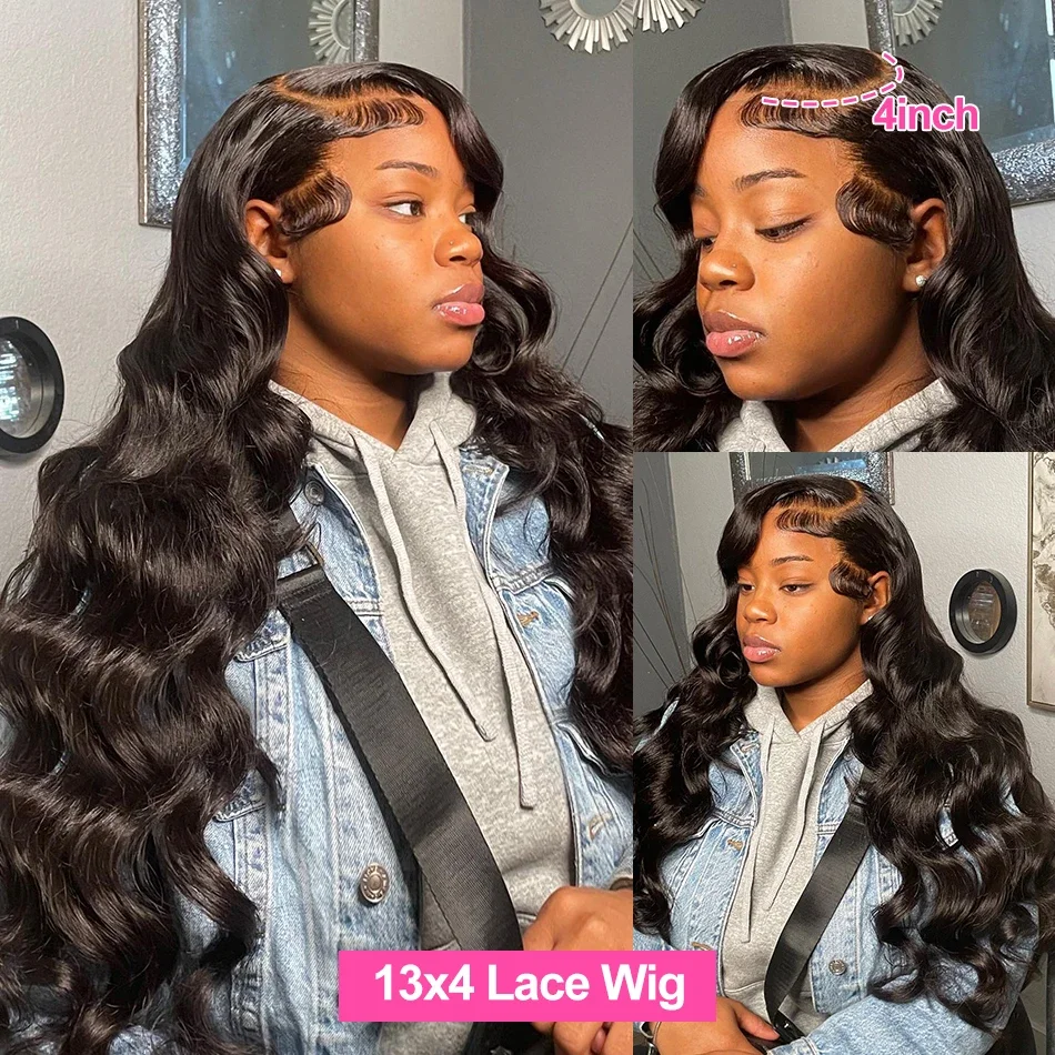 30 inch Body Wave Lace Front Human Hair Wigs Brazilian Lace Closure Wig Lace Frontal Wigs For Women_voghion.com
