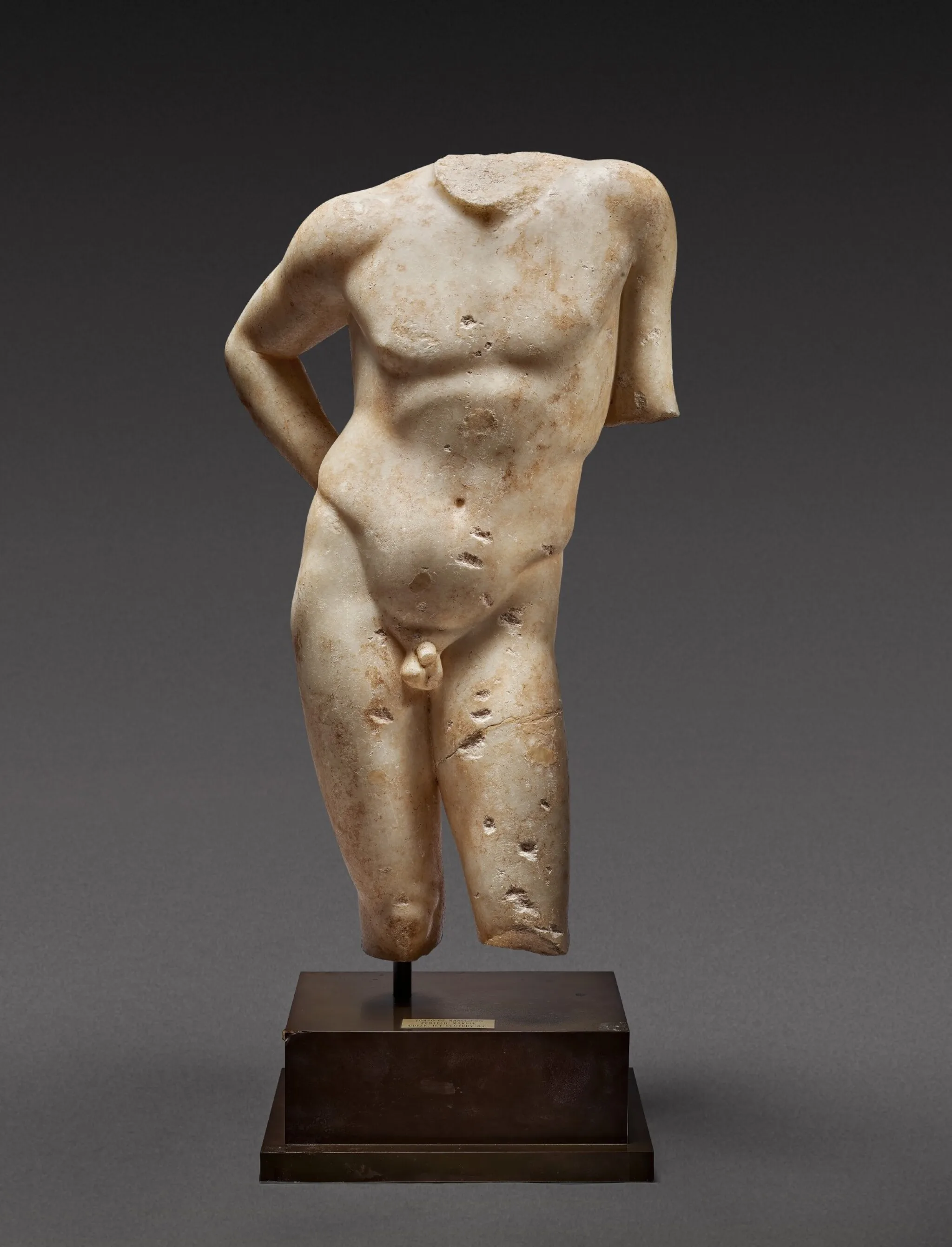 High Quality Hand Carved Antique Marble Torso with Head Statue for Sale