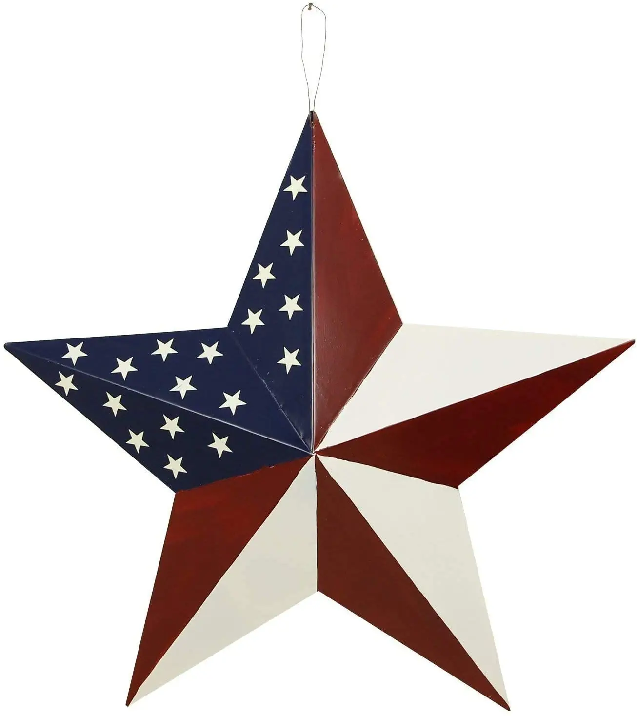 Metall-Scheunenstern Hofschild | 30,5 X 43,9 Cm | Patriotische Gartendekoration | Für 4. Juli & Feiertage