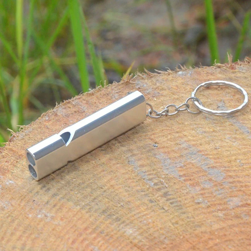 Aluminum Alloy Dual Frequency Best Survival Whistle Outdoor Tool