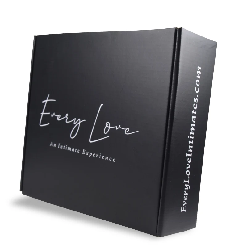 Custom Made Strong Carton Folding Black Kraft Corrugated Shipping Box