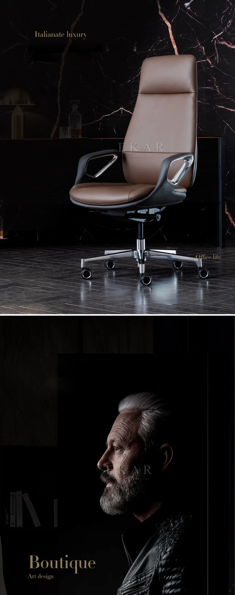 Modern Office Meeting Room Pu Leather Conference Arm Chair details