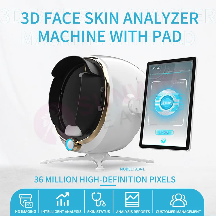 Moji AI profession intelligent imager face skin texting scanner 3d facial skin camera color analyzer machine facial