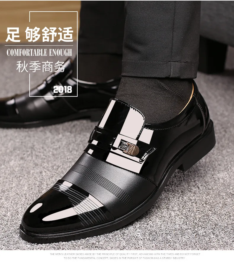 Large Size 38-48 Business Dress Men's Leather Shoes Breathable Casual ...