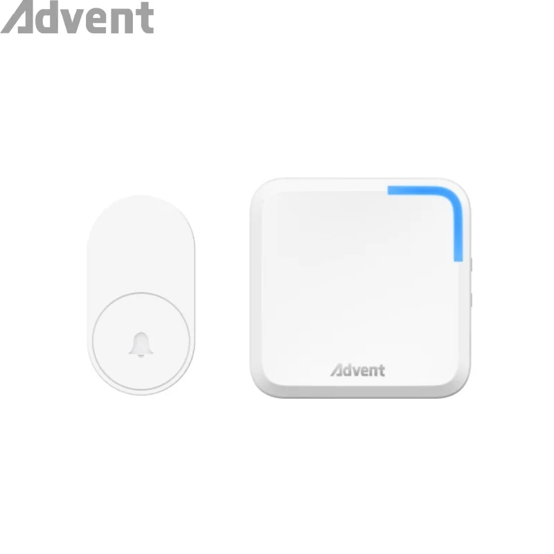 Receiver Battery Required 150M Remote Range Wireless Doorbell Kinetic Push Button Doorbell