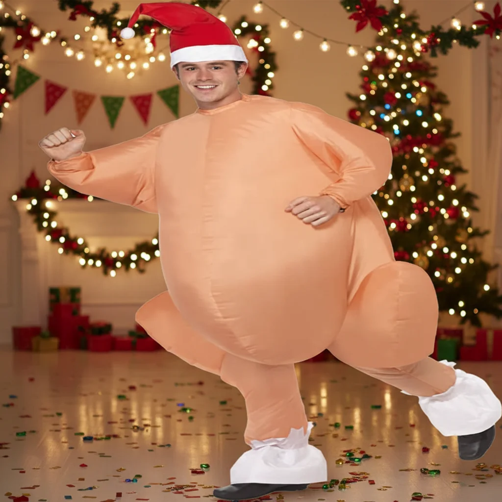 christmas fancy dress turkey Orion Costumes Inflatable Christmas Roast Turkey Adult Costume