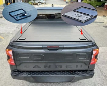 4x4 Offroad Accessories Car Roller Lid Up Pick Up Truck Bed Retractable Aluminium Alloy Roll Up Tonneau Cover for Ford Ranger