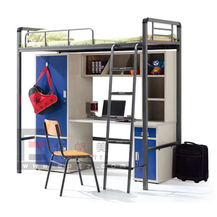 Iron Material No Screws Dormitory Bunk Bed School Modern Double Loft Bed