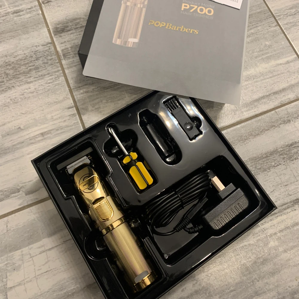 Парикмахерская Беспроводная электрическая Золотая машинка для стрижки волос триммер черные бритвы лучшие триммеры