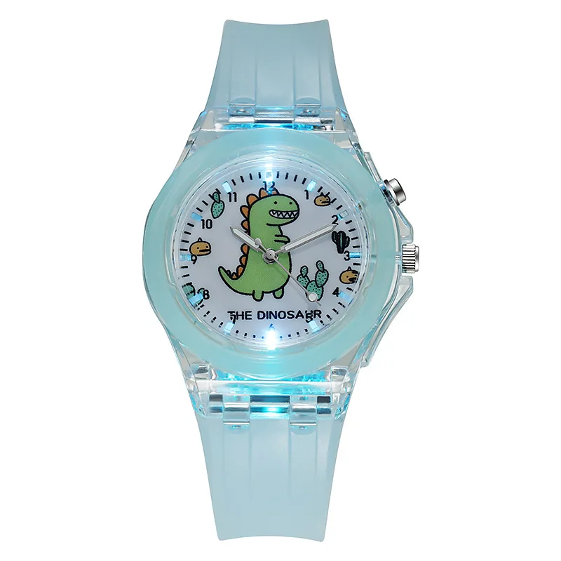 Fashion Cartoon Watch for Kids Silicone Strap Luminous Children