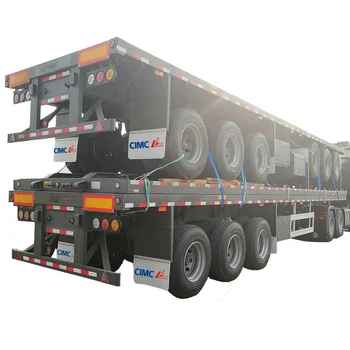 Leading brand container flatbed semi trailer chassis for transport 20ft 40ft containers