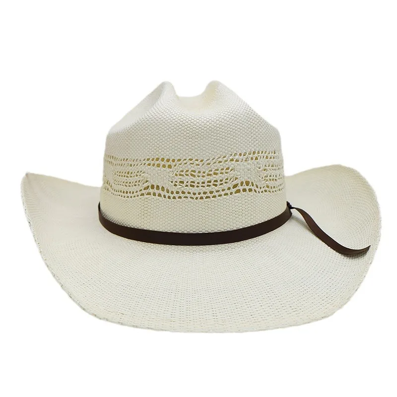 Fashion Men' s Travel Cool Sunshade Western Cowboy Hats Straw Hats With  Custom Logo