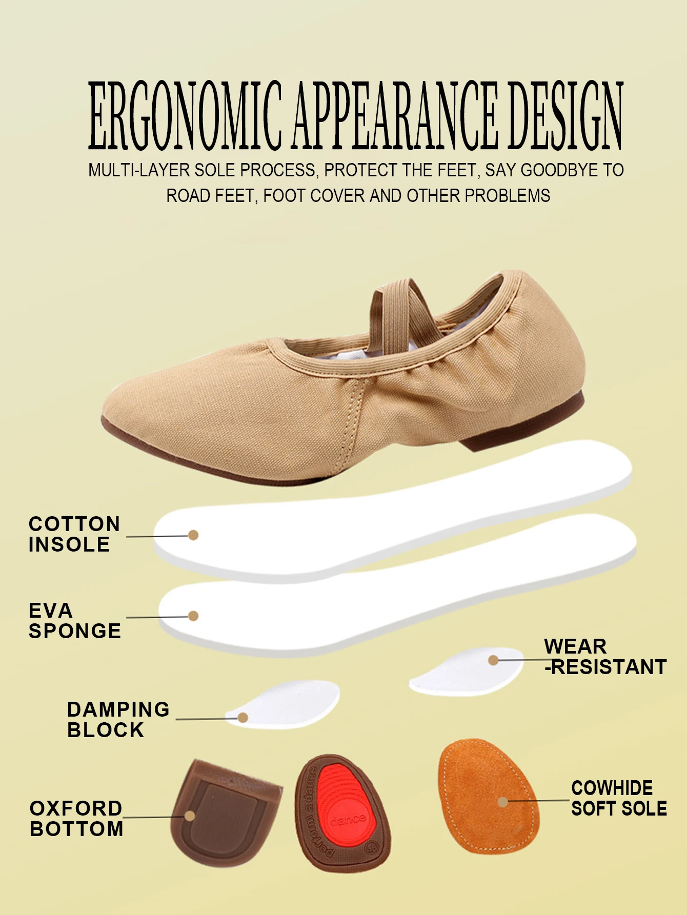 Dance Shoes With Heels Female Figure Adult Ballet Soft Soles Indoor