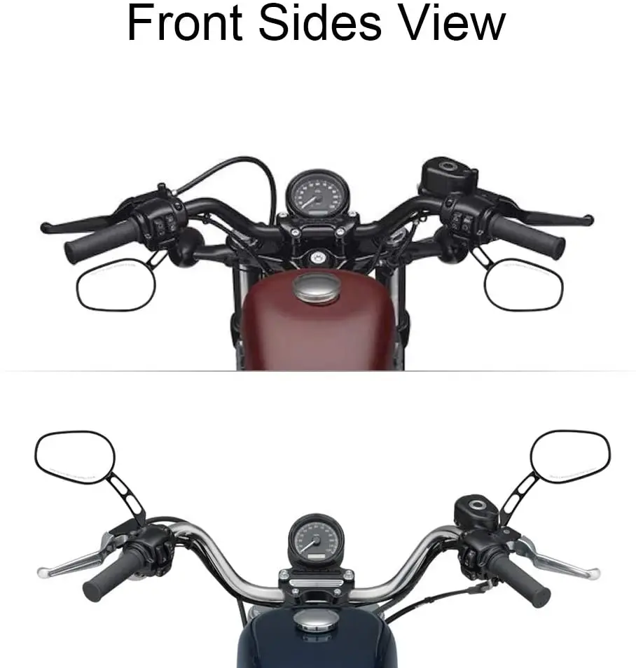 Motorcycle 8mm Rear View Mirrors Fit For Harley Touring Street Road Glide King E - Foto 7