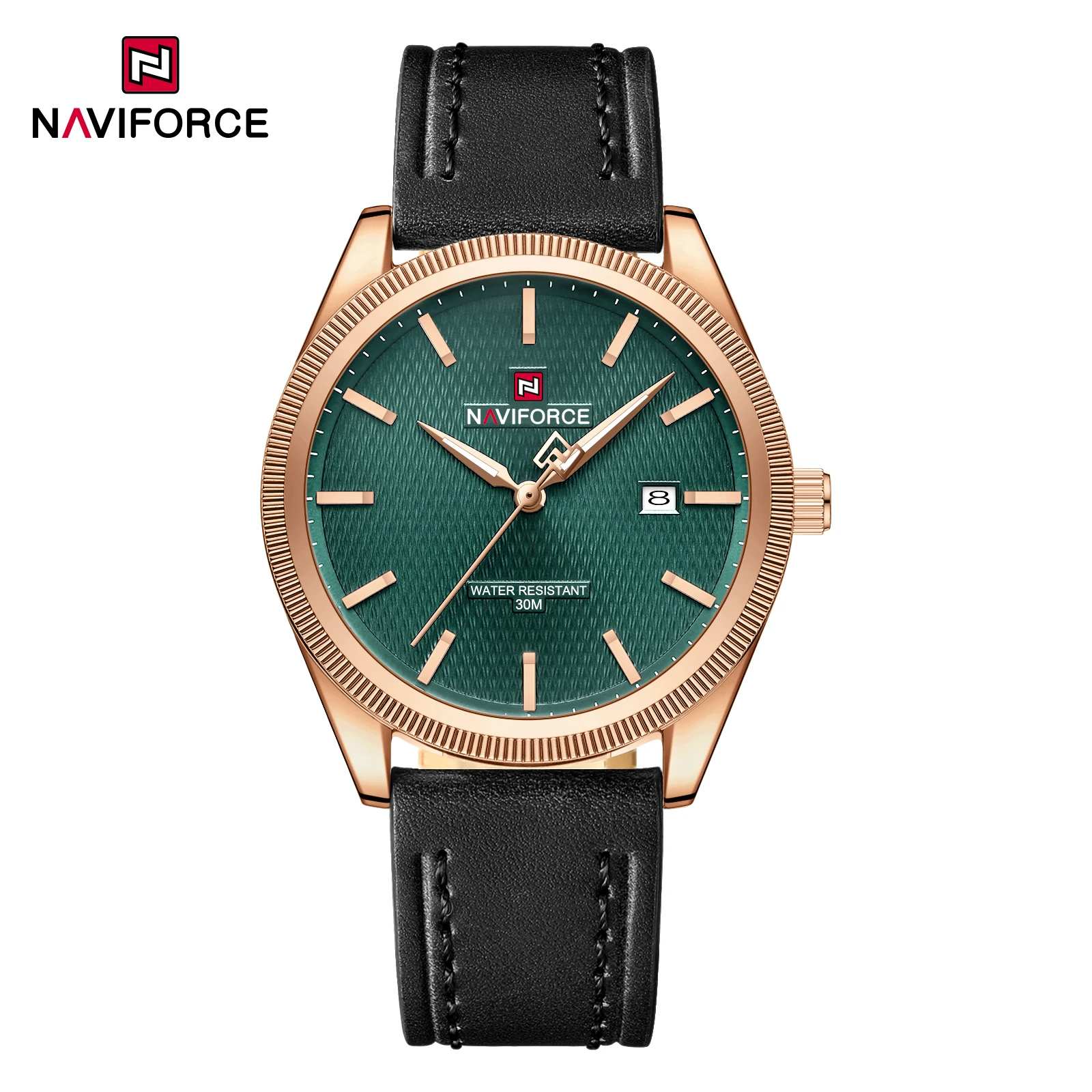 NAVIFORCE 9276 Men's Quartz Watch with Leather Strap