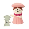 Aimant de réfrigérateur-chat méduse rose