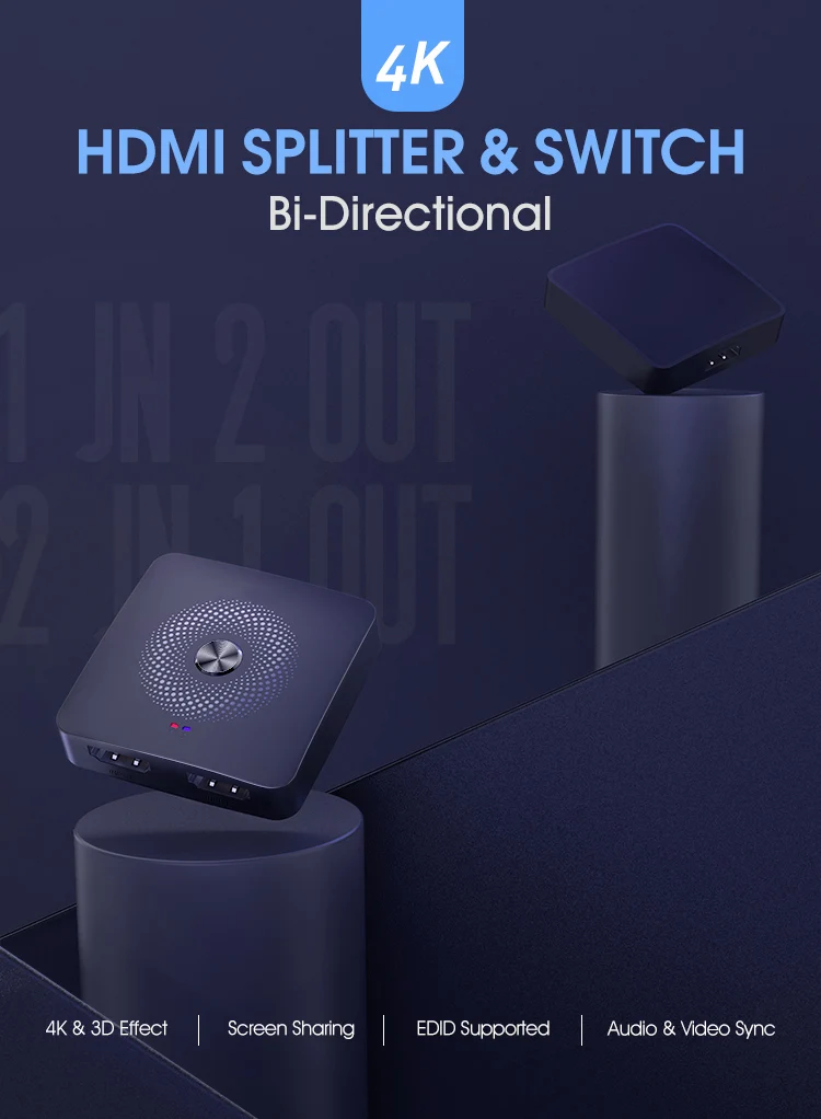 
Оптовая продажа, высокоскоростной видеопереключатель 4K Ultra HD 5 в 1 2,0 