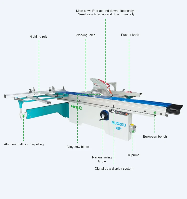 Hold 3200mm Sliding Table Cutting Panel Saw Machine Furniture ...