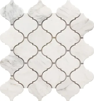 Mosaic tile Natural stone marble irregular size design back splash wall 3D water jet kitchen and swimming pool tile