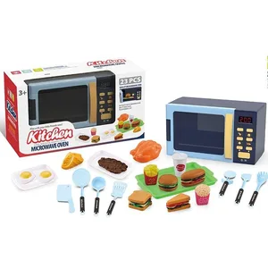 EPT 23-Piece Plastic Pretend Play Preschool Set Mini Electric Appliances & Tool Cooking Food Kitchen Toys for Kids