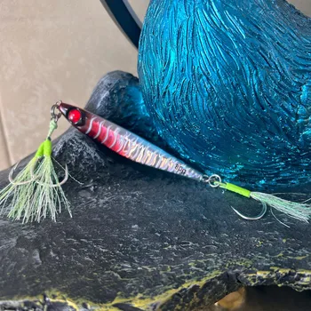 CHEERY Sea Fishing Jig Lure Iron Plate Bait for Spanish Mackerel Glow-in-the-Dark Steel Wire Hook Fast Twitching Boat Fishing – Metal Jig – view 5