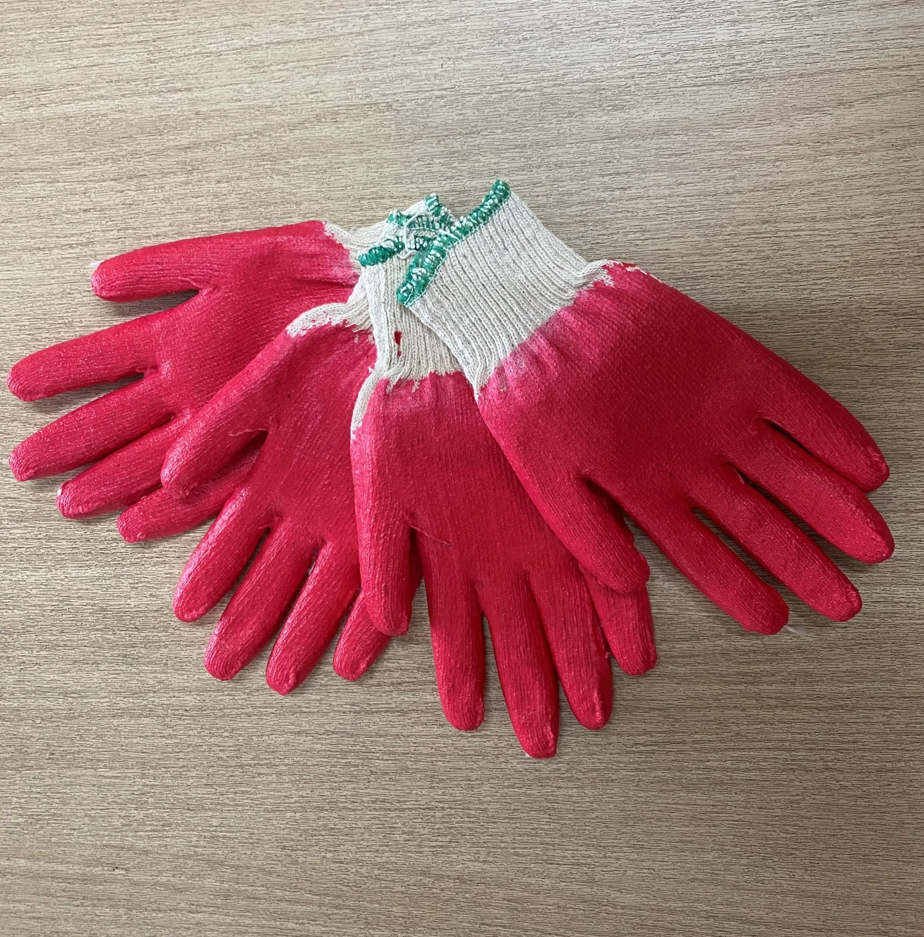 Vietnamese rubber coated gloves - Working gloves palm semi coated by ...