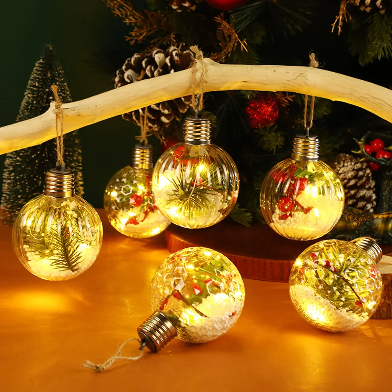 Custom Transparent Glass Christmas Tree Balls Bauble Hanging Ornaments Wholesale Clear Glass