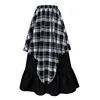 black and white midi skirt