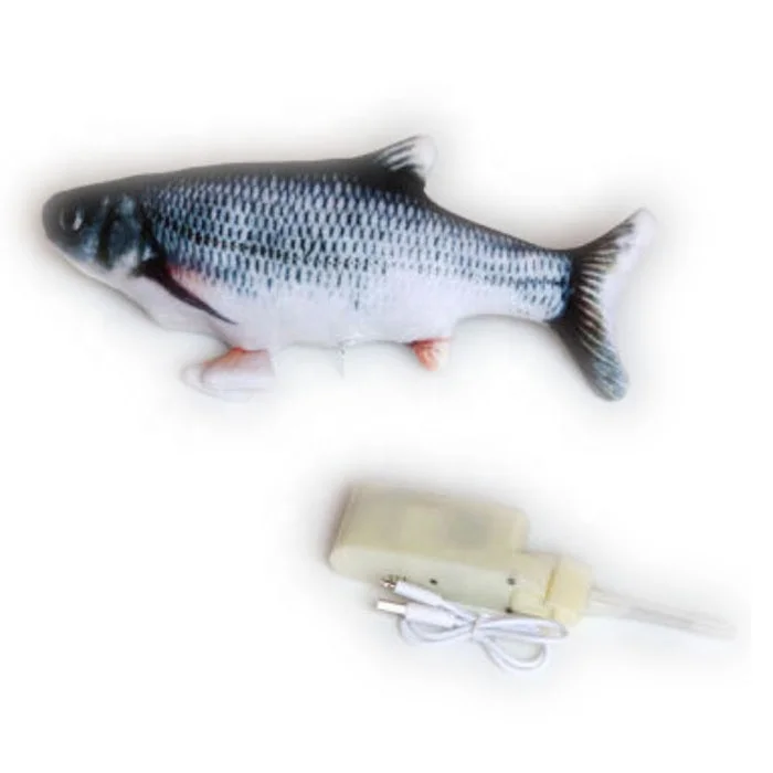 Electric Plush Auto-Moving Catnip Toy Eco-Friendly Soft Wave Tail Robot Salmon Fish Lifelike Style