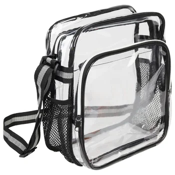 Fashionable XL Clear PVC Waterproof Makeup Bag with Zipper Closure for Daily Use
