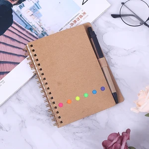 Custom Notepads with Pen and Sticky Notes Personalized Sticky Notes Kraft Paper Notebook Mini Small Notebook
