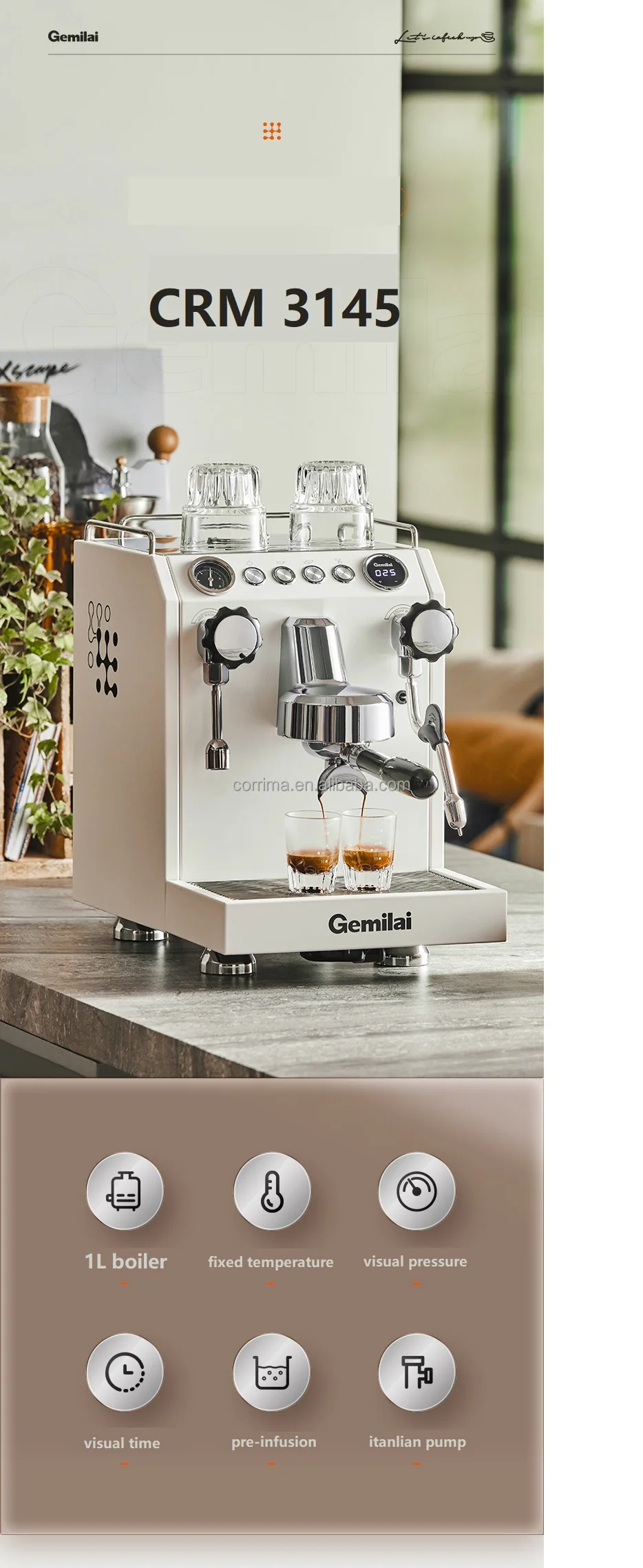 News Corrima High Quality Espresso Machine Multifunction Coffee Maker