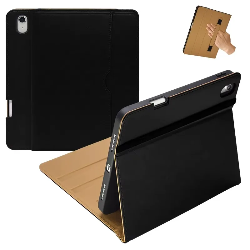 Laudtec Business PU Leather Multi-Angle Stand Flip Case with Pencil Holder for iPad Air 11 2025 TPU Back Cover Auto Wake/Sleep
