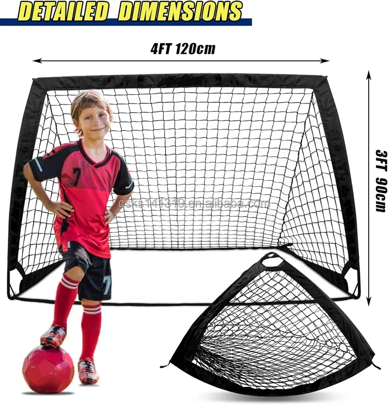 One-stop Solution Soccer Training Equipment Pop Up Goal Portable Training Soccer Goal set Foldable Football Net Goal supplier