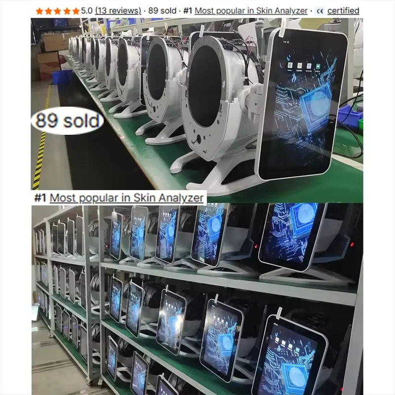 AI Magic 3d Mirror Facial Scanner Analizador De Piel Acne Skin Analysis Full Face Scanner Testing Skin Analyzer Machine