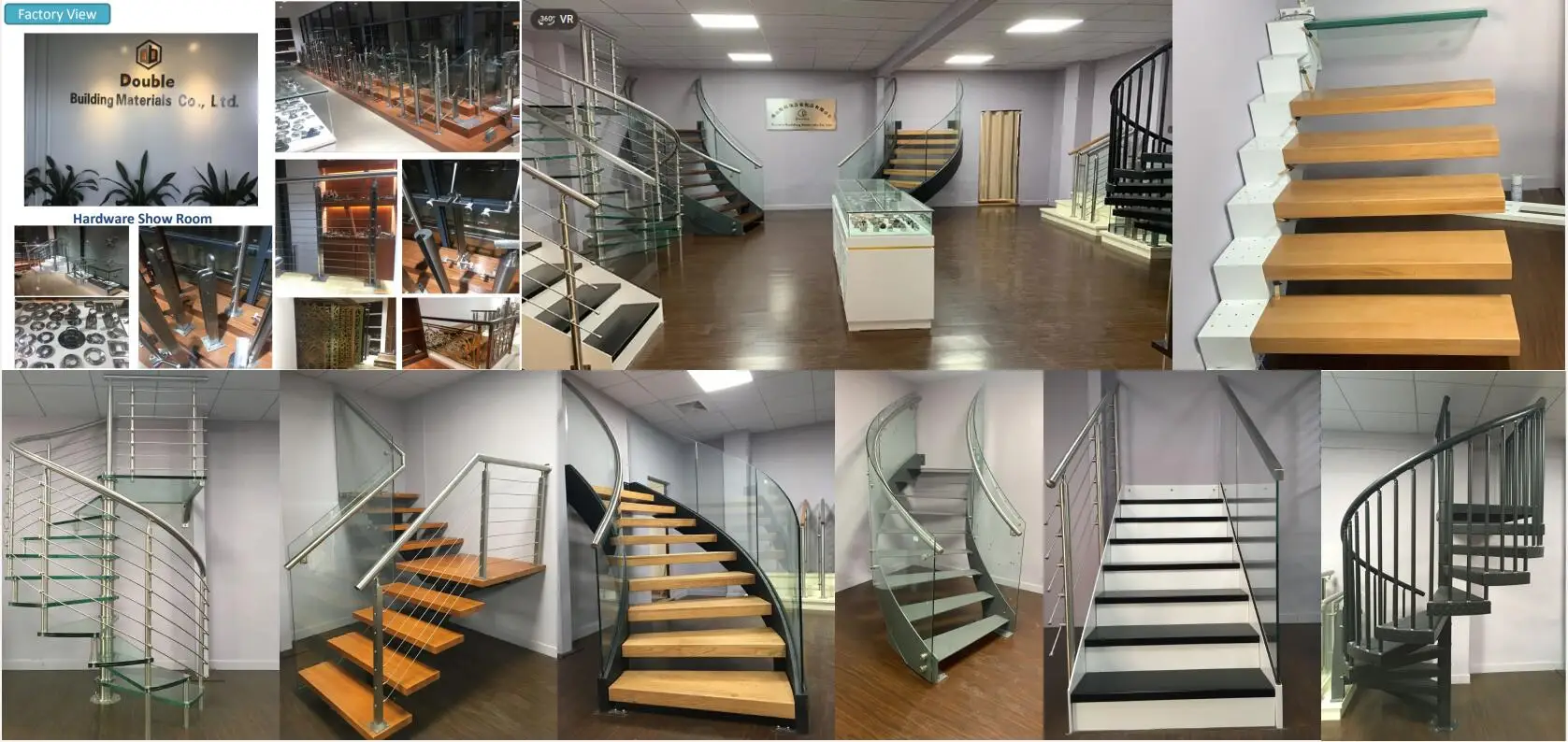 high quality wrought iron stairs indoor teak wood staircase curved stairs spiral staircase handrail supplier