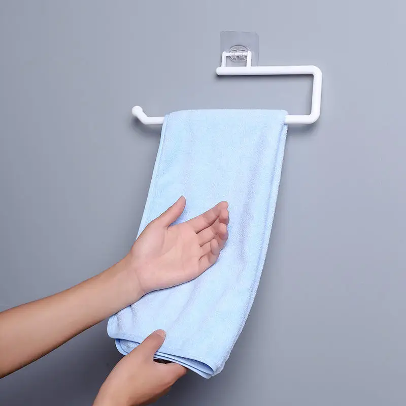 2023 Kitchen Tissue Holder Hanging Toilet Roll Paper Towel Holder Rack Kitchen Bathroom Cabinet Door Hook Holder Organizer