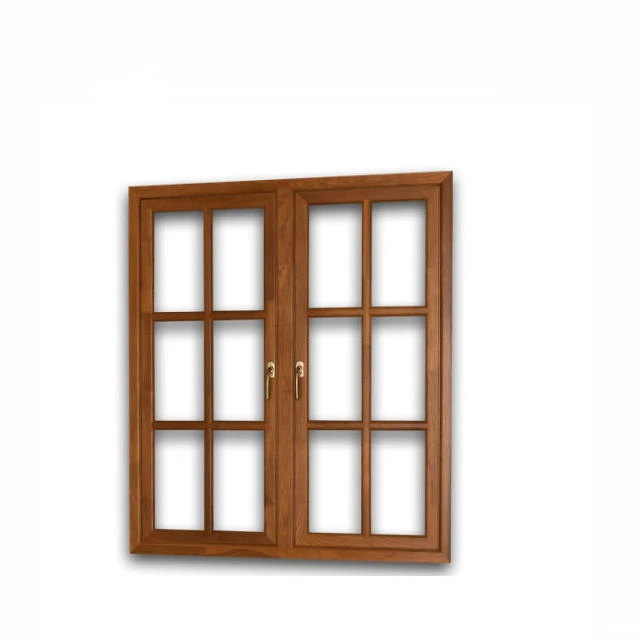 Minglei Wooden Window Frames Grille Design Wood Casement Window Aluminium Double Swing windows