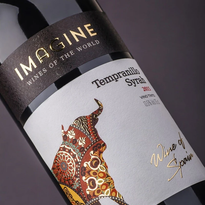 Custom Printing Luxury Texture Private Packaging Wine Label Waterproof Embossed Red Wine Labels for Bottles
