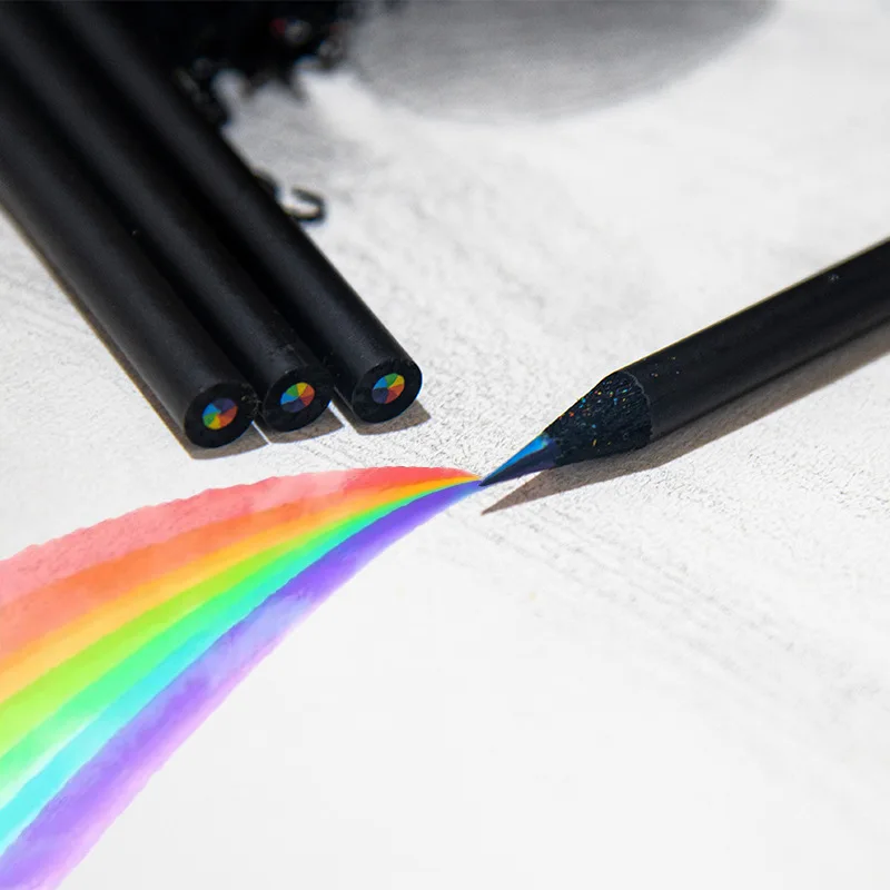 7 Color Rainbow Colored Pencils For Coloring Books And Drawing_voghion.com