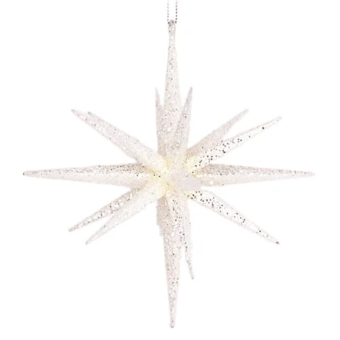 Custom Plastic 3D Glitter Gold Star Ornament for Christmas Tree Hanging ...