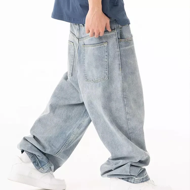 Plain Baggy Jeans Men Mens Oversized Jeans Men Hip Hop Jeans Streetwear ...