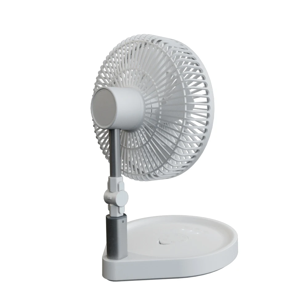 HEBRON Portable Rechargeable Folding Pedestal Fan with Remote Control Stand Coolant for Outdoor Car Use Battery Powered