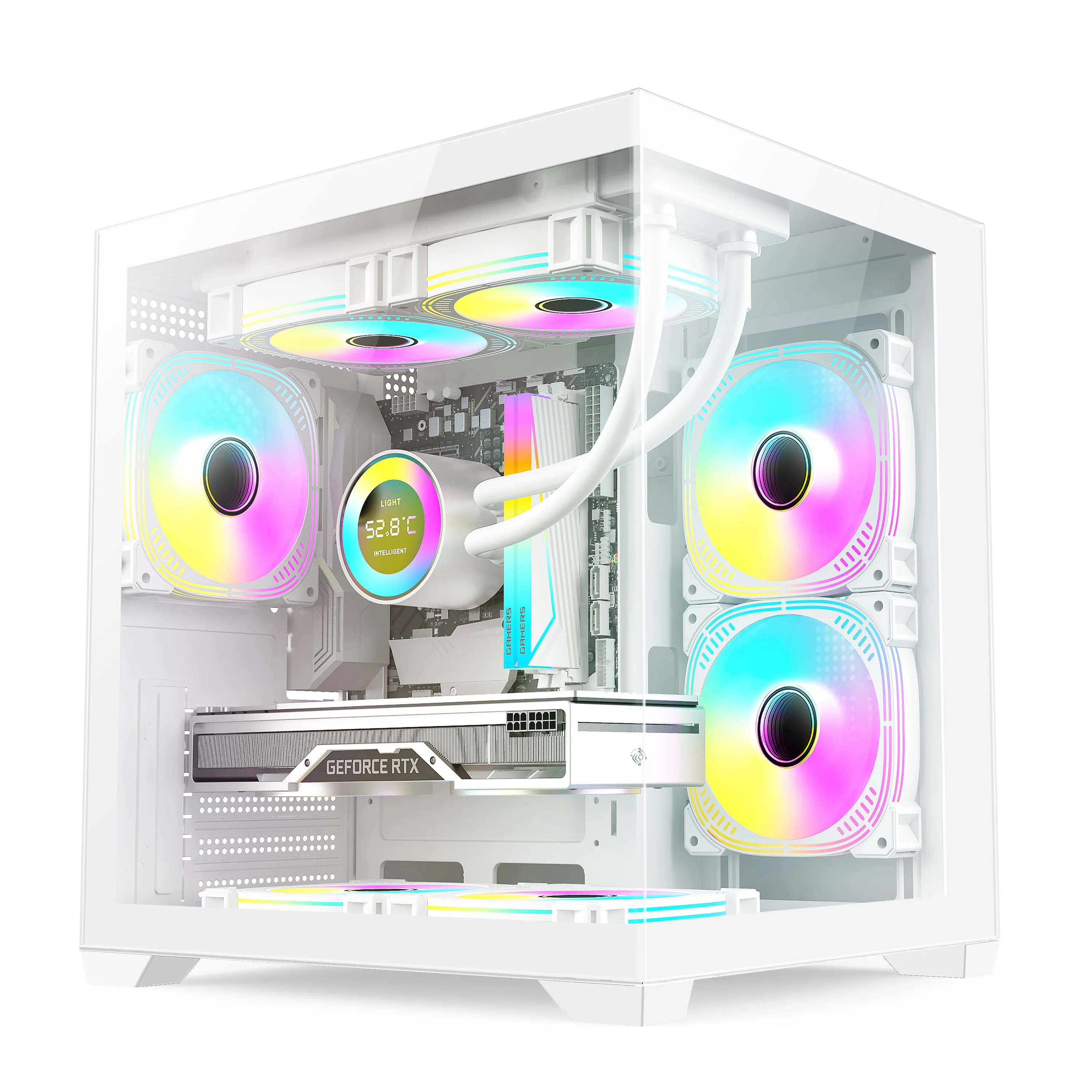 New Sea View Room Computer Tempered Glass Case Gaming Case with 240 Water Cooling Suppor aperçu 2