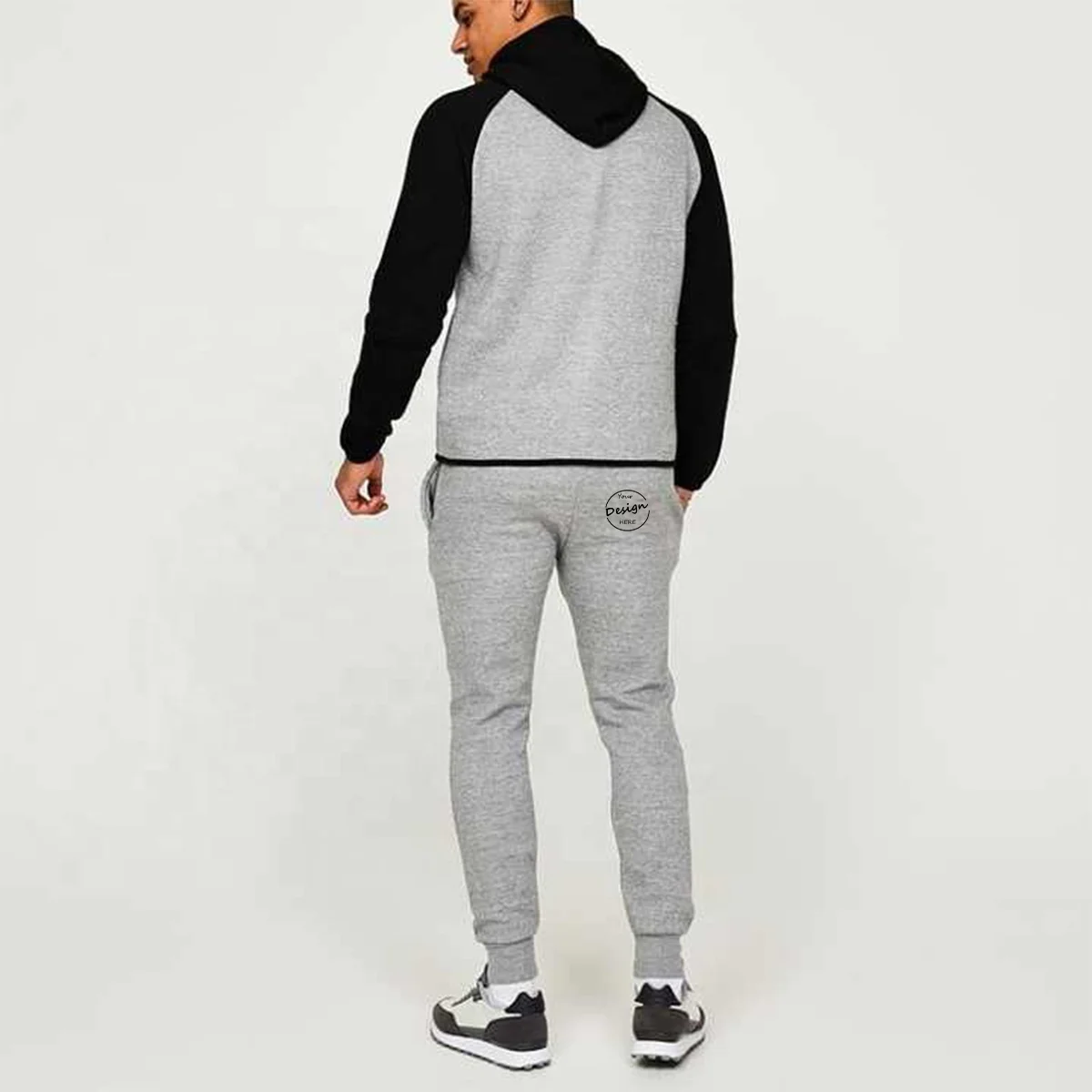 Wholesale French Terry High Quality Tracksuit Sets for Men 2 Piece Tracksuit Color Block Tracksuits for Men Custom