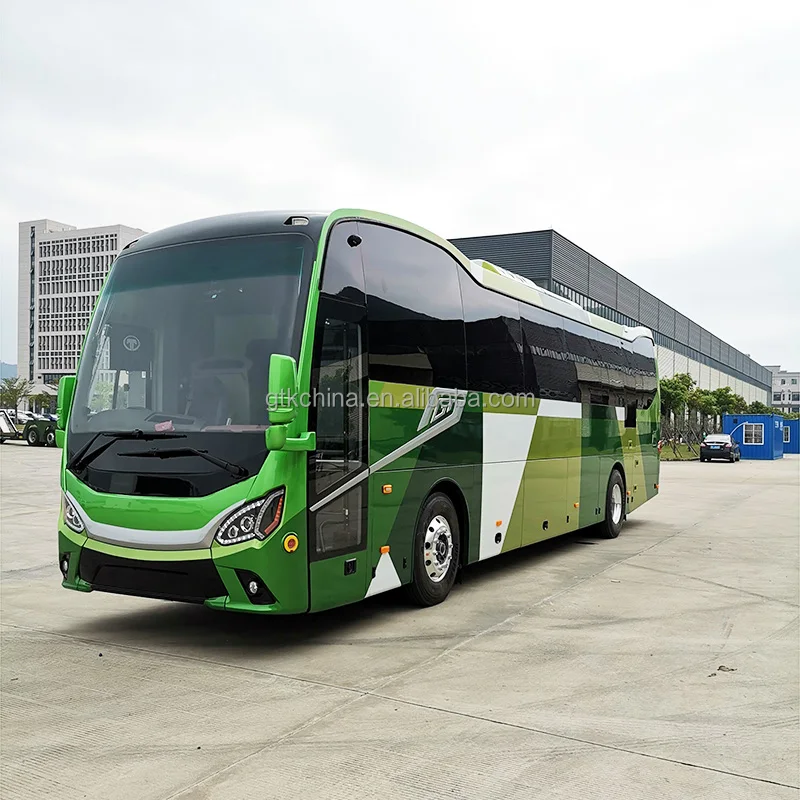 12m 57+1 Seater Automatic Passenger New Pure Electric Coach Bus 500 Km ...