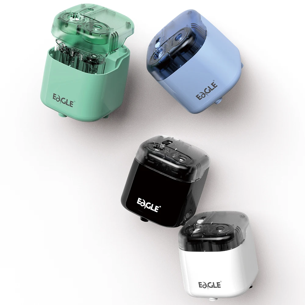 Eagle EG-5162 Cylindrical Cute Plastic Metal Student Fancy Desktop Electronic CE Certified Battery Operated Pencil Sharpener
