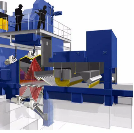 Shot Blasting and Painting Line Machine for Industrial Workpiece Surface Cleaning