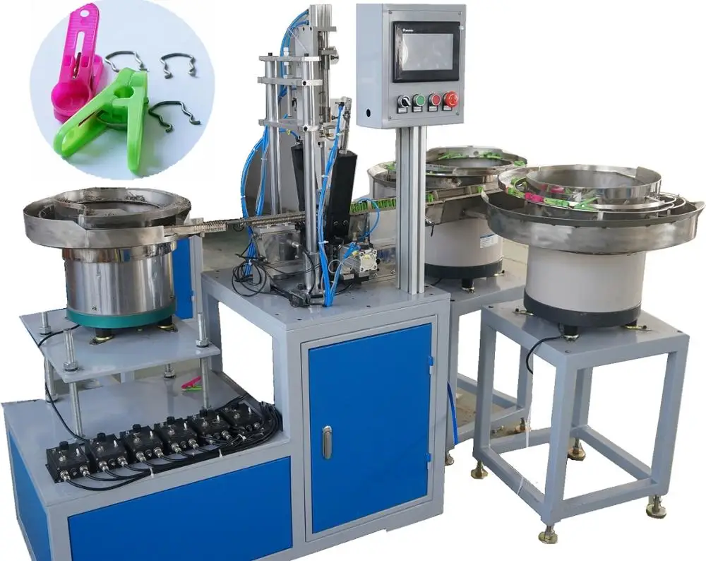 Clothes Peg Pin Assembly Machine Automatic Clothes Clamp Assembly Machine