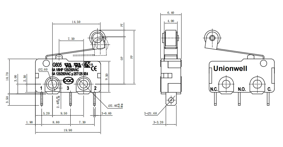 Unionwell Micro Switch 5a 250v t85, types of micro switches, micro ...